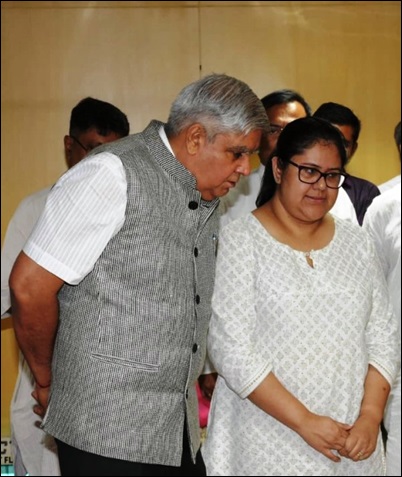 jagdeep dhankhar with his daughter kamna