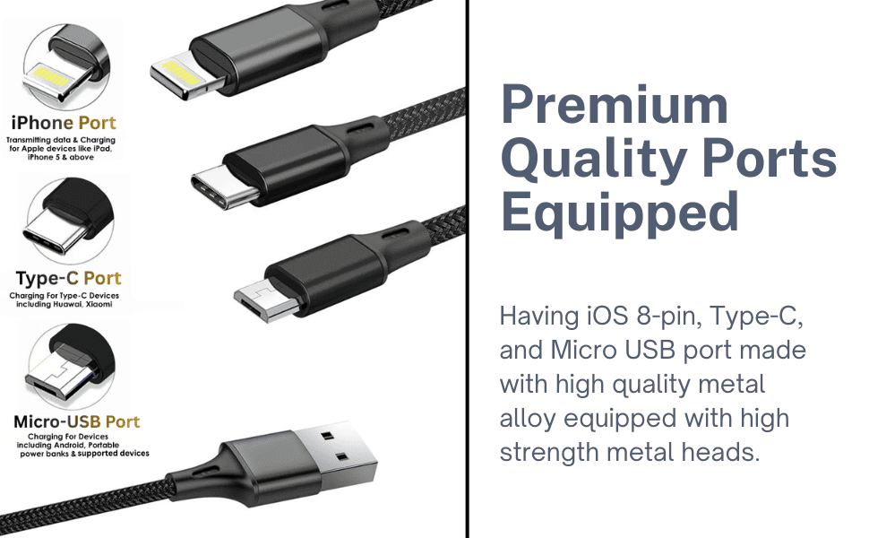webflairs 3in1 data cable ports